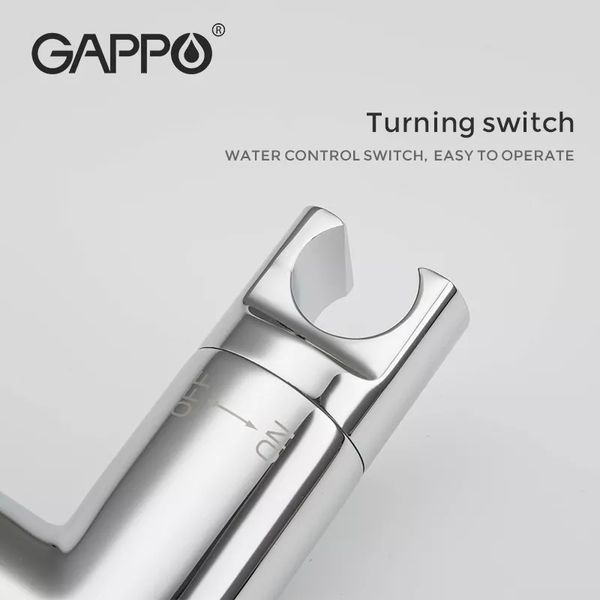 Гігієнічний душ GAPPO G7290 з термостатом та гачком, хром G7290 фото
