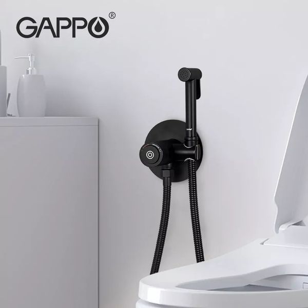 Гігієнічний душ GAPPO G7288-6 з гачком, чорний G7288-6 фото