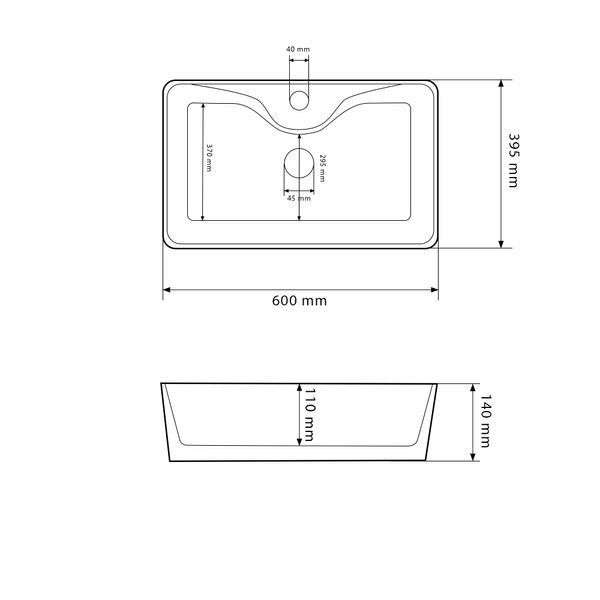 Умивальник (раковина) VBI FORLI XL WHITE накладний VBI-011104 фото