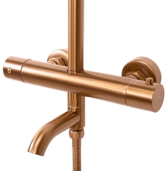 Душовий гарнітур REA LUNGO BRUSHED COPPER з термостатом та виливом REA-P8807 фото