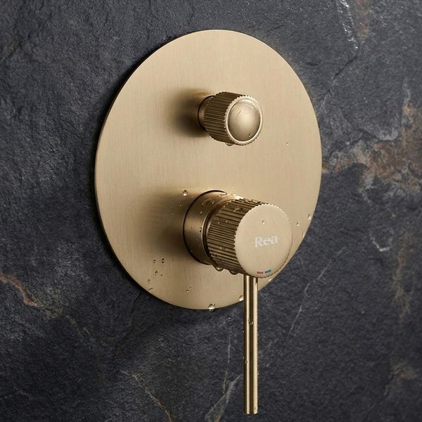 душова система прихованого монтажу Rea Lungo Stripe brushed gold (REA-P9492) REA-P9492 фото