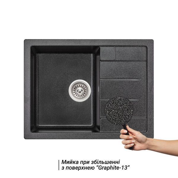 Кухонна мийка Lidz 650x500/200 GRF-13 (LIDZGRF13650500200) LIDZGRF13650500200 фото