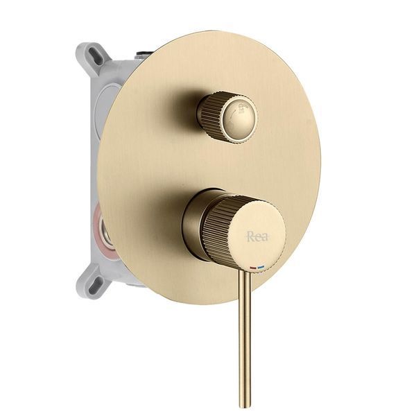душова система прихованого монтажу Rea Lungo Stripe brushed gold (REA-P9492) REA-P9492 фото