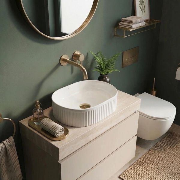 умивальник Rea Vanda Mini 40x30 глянсовий, білий (REA-U3536) REA-U3536 фото