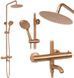 Душовий гарнітур REA LUNGO BRUSHED COPPER з термостатом та виливом REA-P8807 фото 1