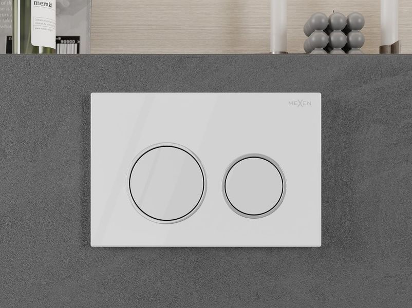 Кнопка змиву для інсталяції MEXEN FENIX 07 XS WHITE GLOSSY * MEX-600700 фото