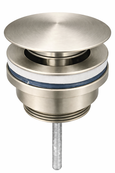 Донний клапан для раковини VBI NICKEL click-clack універсальний VBI-059000NI фото