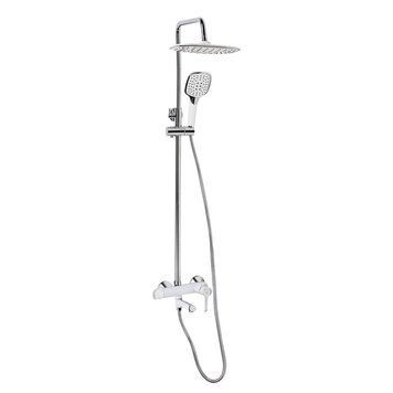 Душова система універсальна Qtap Grand на три споживачі (з виливом) QTGRAWCR1004 Chrome/White QTGRAWCR1004 фото