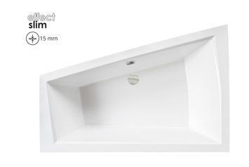 Ванна акрилова INTIMA DUO SLIM 170х125 Права (соло), без ніг NAVARA48792 фото