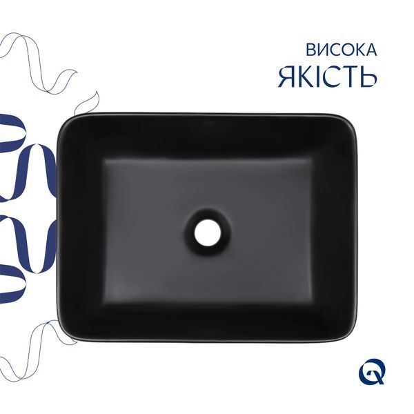 Раковина-чаша Qtap Tern 480х370х135 Matt black QT176069MB QT176069MB фото
