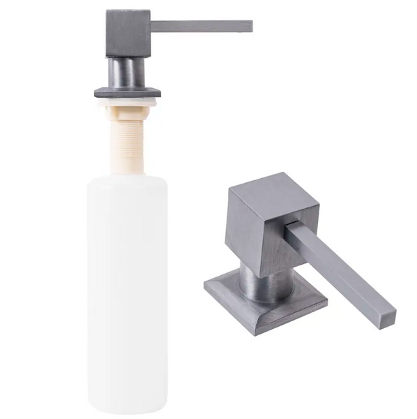 Дозатор для рідини REA NICKEL BRUSHED 330 мл. квадратний * BAT-05012 фото