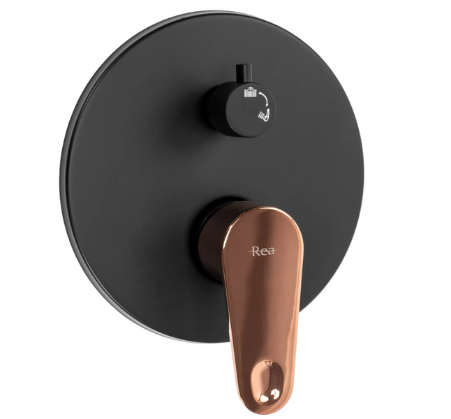 Душова система REA MILD BLACK ROSE GOLD + BOX прихованого монтажу * REA-P9143 фото