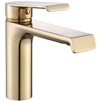 Змішувач для раковини (умивальника) REA HASS BRUSHED GOLD низький REA-B9969 фото