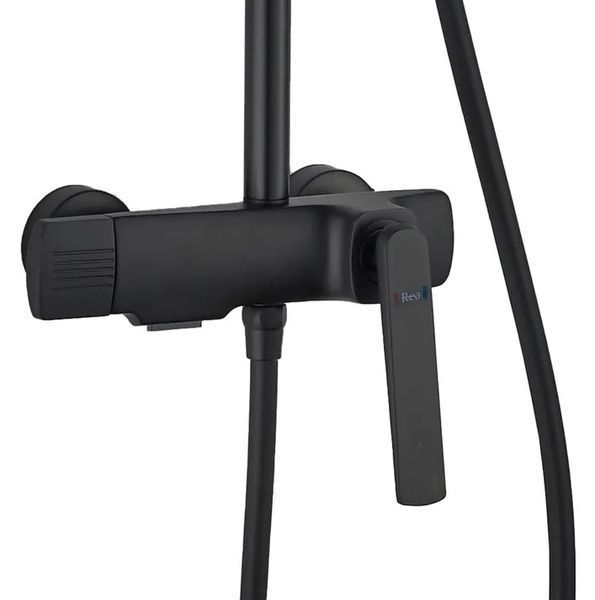 Душовий гарнітур REA REBEL BLACK чорний з виливом REA-P2416 фото