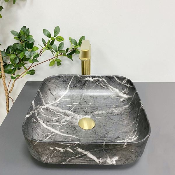 Умивальник (раковина) VBI ALGHERO BLACK ONYX MATT накладний VBI-013303 фото
