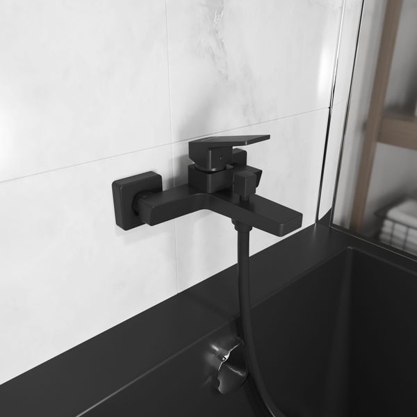 CUBE змішувач для ванни, Black Matt 8701bf12-4e50-11ef-bb6b-a0423f42a789 фото