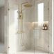 душова система для душу з термостатом Rea Lungo brushed gold (REA-P6730) REA-P6730 фото 7