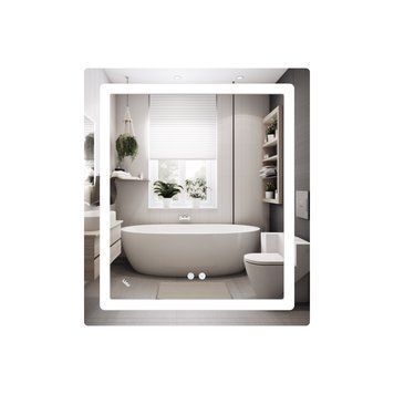 Дзеркало Lidz Kubis 700х800 з LED-підсвічуванням Touch, з антизапотіванням, з димером, рег. яскравості LD78LF9047080 LD78LF9047080 фото
