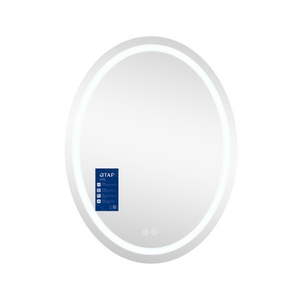 Дзеркало Qtap Mideya (DC-F801) 600х800 з LED-підсвічуванням Touch, з антизапотіванням, димером QT2078F801W QTCRMB020 фото