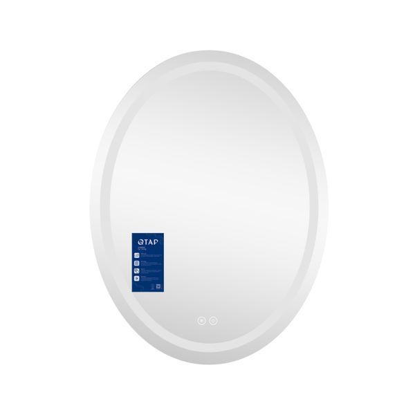 Дзеркало Qtap Mideya (DC-F801) 600х800 з LED-підсвічуванням Touch, з антизапотіванням, димером QT2078F801W QTCRMB020 фото