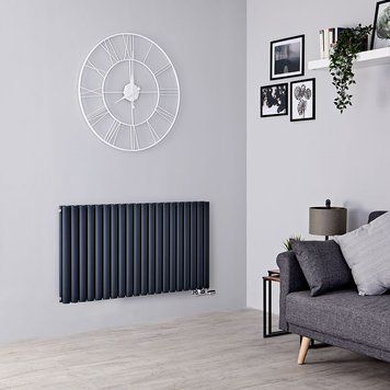 Сталевий горизонтальний радіатор Rastas Aurora 2 Anthracite 500&times;1200 мм, 1180 Вт, для закритої системи опалення (RR-UT5001200DA) RR-UT5001200DA фото