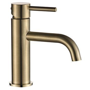 Змішувач для раковини VBI MILANO BRUSHED GOLD низький VBI-050100BG фото