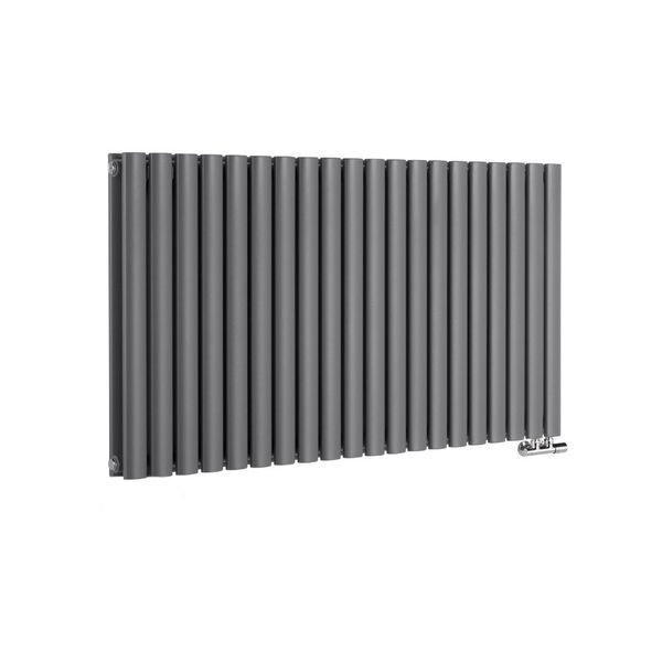 Сталевий горизонтальний радіатор Rastas Aurora 2 Anthracite 500&times;1200 мм, 1180 Вт, для закритої системи опалення (RR-UT5001200DA) RR-UT5001200DA фото