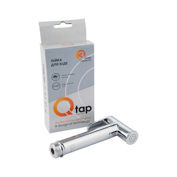 Лійка для гігієнічного душу Qtap Rucni округла QTCRMB020 Chrome (Bidet) QTCRMB020 фото