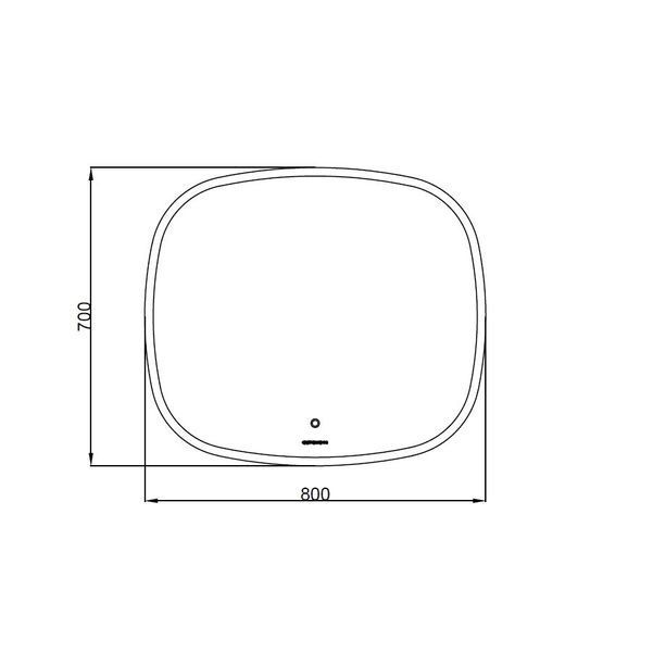 Дзеркало Callisto 80x70 см sensor з підсвіткою АР000102686 фото