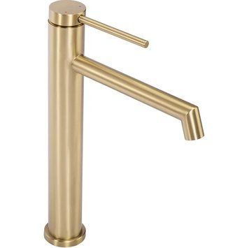 Змішувач для раковини (умивальника) REA FOSS BRUSHED GOLD золотий матовий високий REA-B5319 фото
