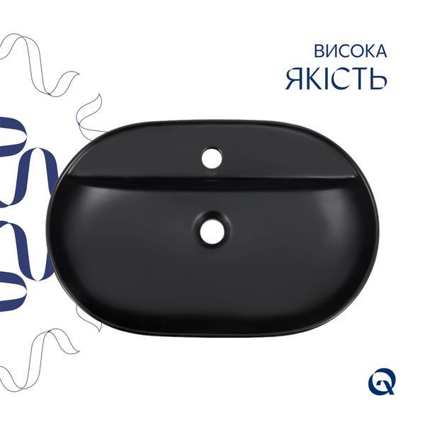 Раковина-чаша Qtap Scorpio 600х400х120 Matt black QT142203MBMBN QT142203MBMBN фото