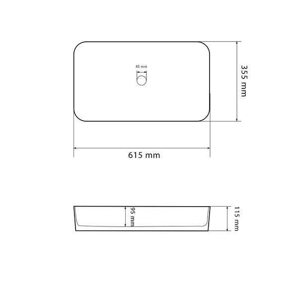 Умивальник (раковина) VBI TRIEST WHITE накладний VBI-012700 фото