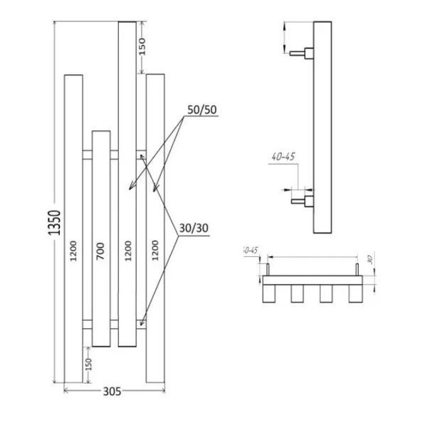 Рушникосушка Genesis Aqua Kiy 1350х305 140733 фото