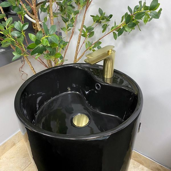 Умивальник (раковина) VBI AGRIENTO BLACK GLOSSY підлоговий VBI-019005 фото