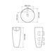 Умивальник (раковина) VBI AGRIENTO BLACK GLOSSY підлоговий VBI-019005 фото 2