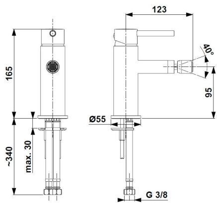 MOZA GOLD Змішувач ARMATURA для біде (5037-015-31) 88132 фото