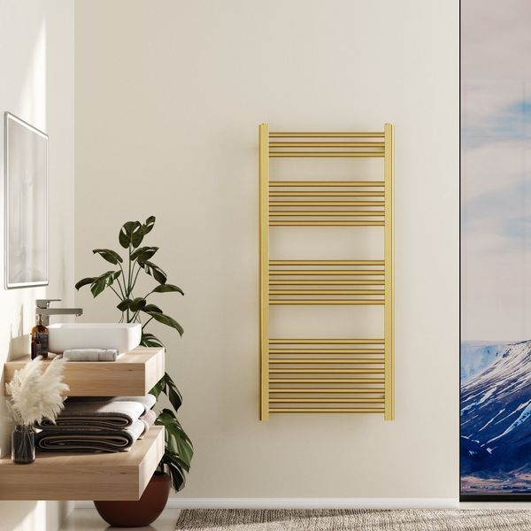 Водяна рушникосушка Rastas Siena 1000&times;550 &mdash; Brushed Gold, золота модель для ванної (RR-CN1000550G) RR-CN1000550G фото