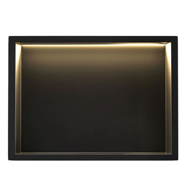 полиця для ванної кімнати Rea 30x45x10 вбудована в стіну з LED підсвічуванням black (REA-08546) REA-08546 фото