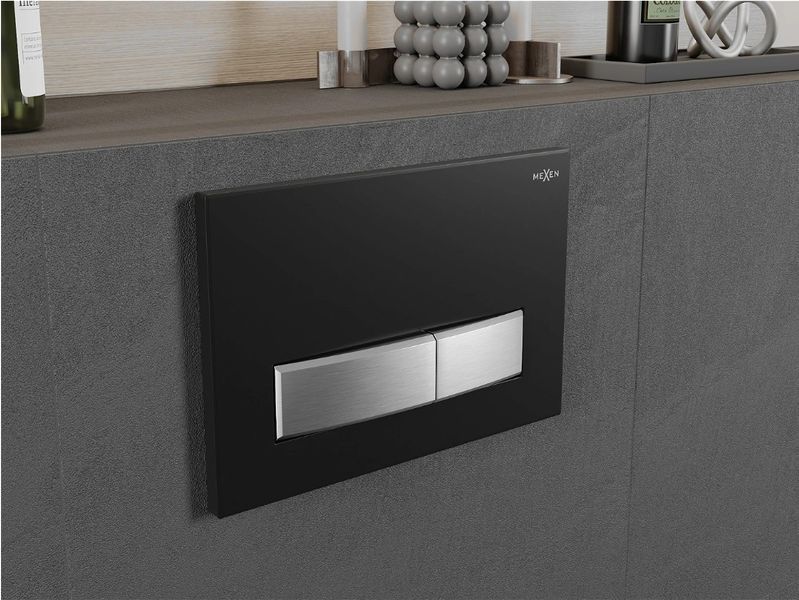 Кнопка змиву для інсталяції MEXEN FENIX 09 BLACK CHROME MEX-600997 фото