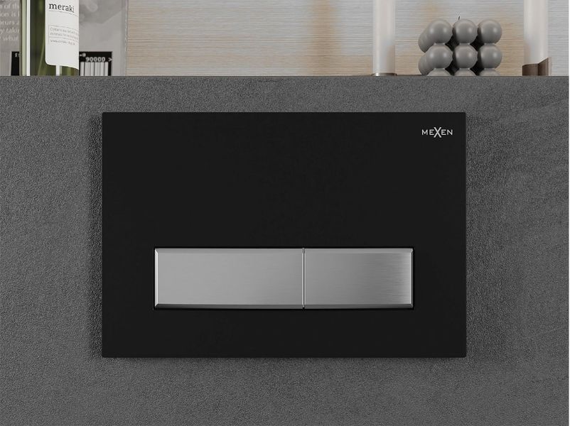 Кнопка змиву для інсталяції MEXEN FENIX 09 BLACK CHROME MEX-600997 фото