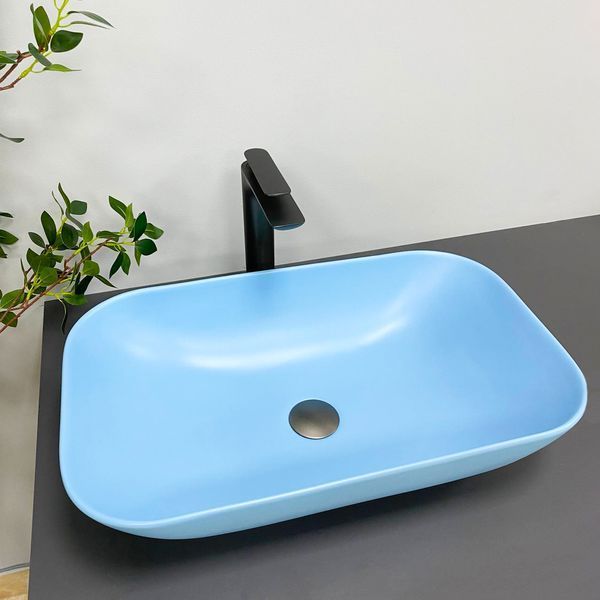Умивальник (раковина) VBI AVEZZANO BLUE MATT накладний VBI-014403 фото
