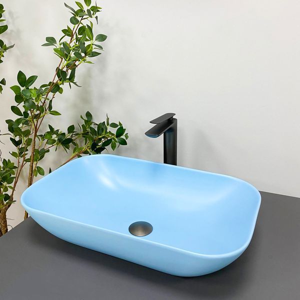 Умивальник (раковина) VBI AVEZZANO BLUE MATT накладний VBI-014403 фото