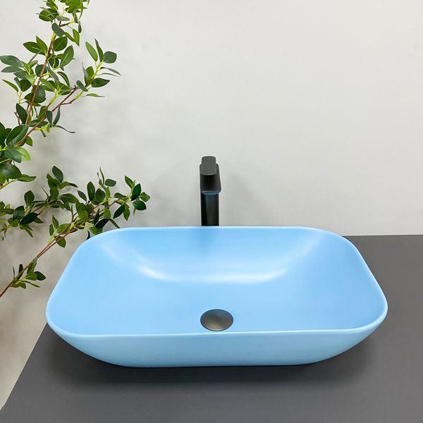 Умивальник (раковина) VBI AVEZZANO BLUE MATT накладний VBI-014403 фото