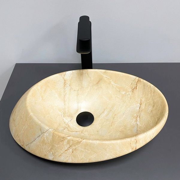 Умивальник (раковина) VBI ROTELLO BEIGE ONYX MATT накладний VBI-017103 фото