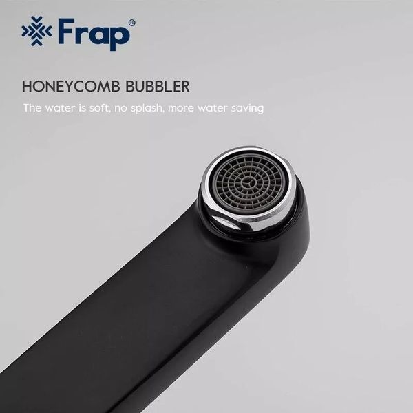 Душева система Frap F2449-6, поворотний вилив - перемикач на лійку, 3 режими, чорний/хром F2449-6 фото
