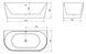 Ванна пристінна MEXEN OVAL 170x80 WHITE акрилова MEX-52671708000-01 фото 6