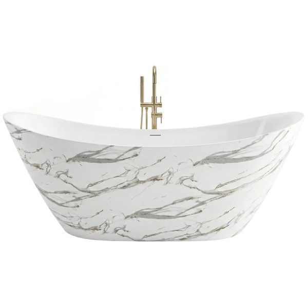 ванна акрилова Rea Ferrano Slim Nature 170x73 окремо, біла (REA-W0505) REA-W0505 фото