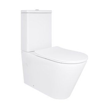 Унітаз підлоговий Qtap Vlasta Ultra Quiet безобідковий з сидінням Soft-close WHITE QT28228300W QT28228300W фото