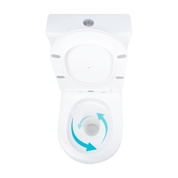 Унітаз підлоговий Qtap Vlasta Ultra Quiet безобідковий з сидінням Soft-close WHITE QT28228300W QT28228300W фото