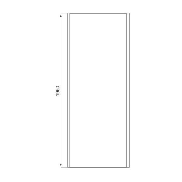 Бічна панель Line Pro 800мм, black matt, скло 6мм прозоре 2538162403 фото
